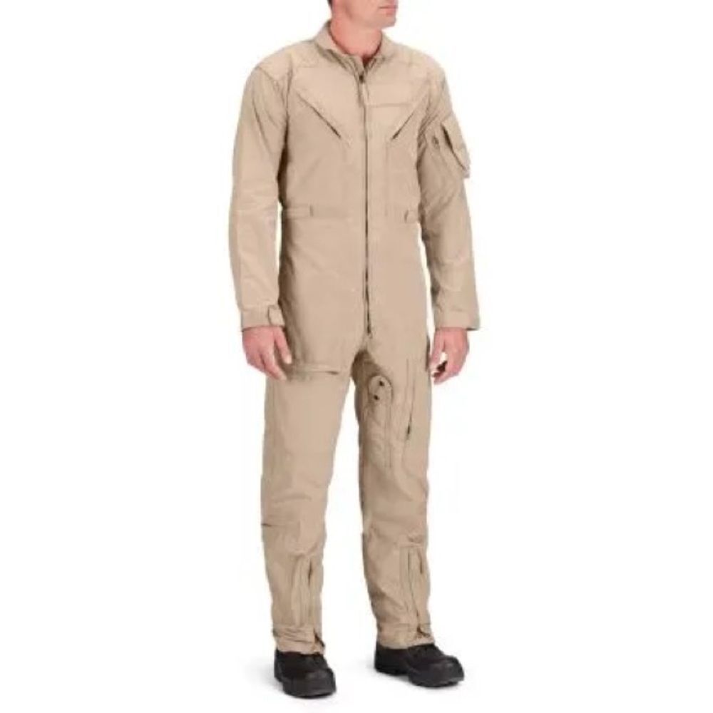 NWT Du Pont CWU 27/P NOMEX FLIGHT SUIT Coveralls Tan Size 46L